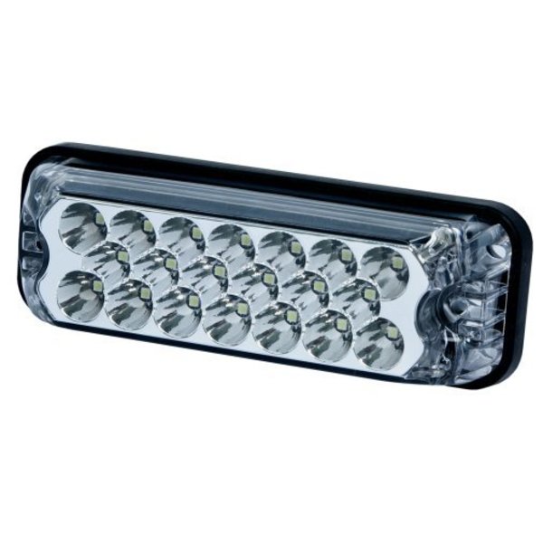Ecco Safety Group DIRECTIONAL LED RECTANGULAR SURFACE MOUNT 12-24VDC 7 FLASH PATTERNS CLEAR 3811C